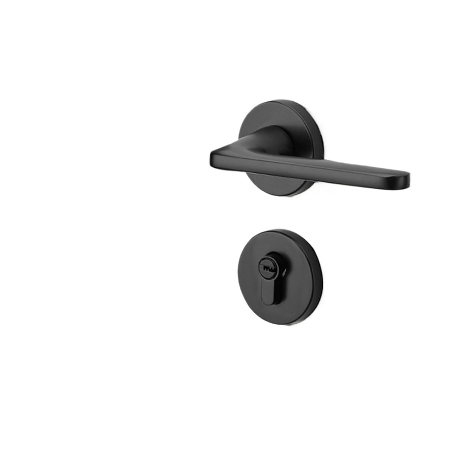ZONSHJDKR Black Door Lock Simple Indoor Bedroom Engineering Silent Handle Mechanical Hardware(G Elegant Black Manganese Steel)