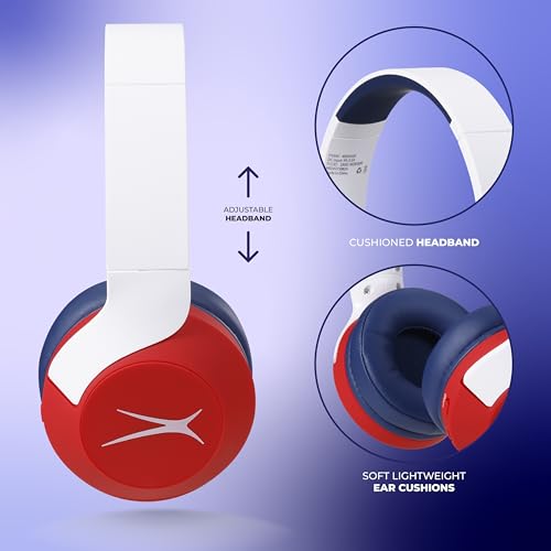 Image of Altec Lansing Kid Safe Noise Cancelling Wireless Headphones 15H Battery, 85dB Volume Limit, Foldable Design Powerful Sound, Active Noise Cancellation Perfect for Kids Ages 7+