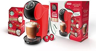 DELONGHI EDG315.R Dolce Gusto Genio S Plus Toffee Nut Latte Bundle, Red