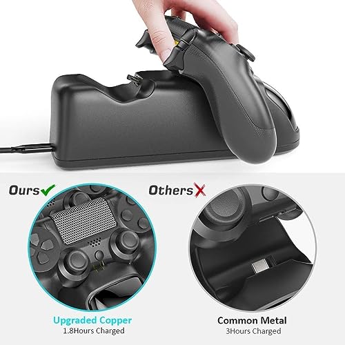 PS4-Controller-Ladestation-PlayStation-4-Controller-Ladestation-mit-18-Stunden-Ladechip-PS4-Charger-Dock-Staion-Controller-Ladestation-fuer-Sony-PlayStation-4PS4ProPS4-Slim-Controller - Sparfuchs24.io - Preisvergleich & Top Angebote Online
