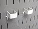 Wall Control 10-CB-011 W C-Bracket Slotted Metal Pegboard Hook for Wall Control Pegboard Only, 1" x 1", White