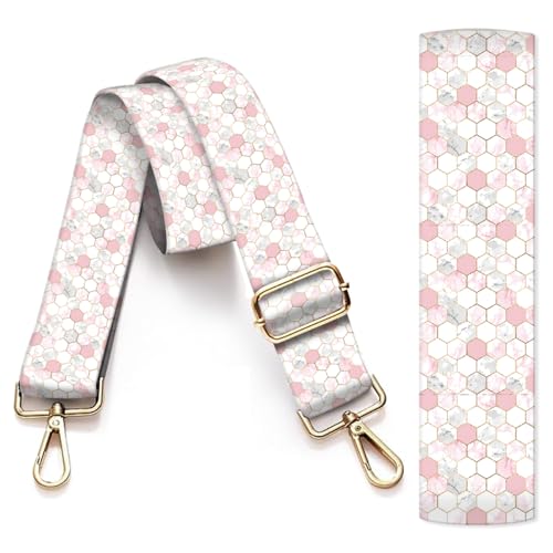 Image of Purse Strap Replacement Crossbody, 3.8cm Wide Shoulder Strap Adjustable Replacement Belt Gold Buckle
