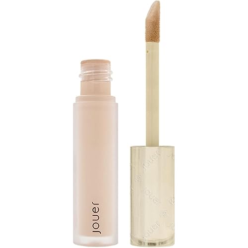 Jouer Essential High Coverage Liquid Concealer - Soft Matte Finish - 25 Shades - Healthy Ingredients - Paraben, Gluten & Cruelty Free - Vegan Friendly