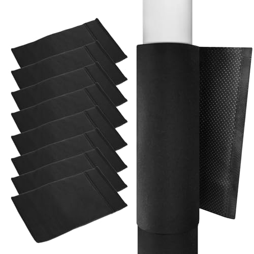 8PCS Basement Pole Wrap Cover 23.6x11.8 Garage Pole Wrap Padding with 10mm Thick Foam Insert Soft Protective Easy Install Remove with Hook and Loop Anti-Slip for Different Size Poles