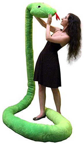 Big Plush American Made Giant Stuffed Snake 18 Feet Long Soft Green Serpent #TOP3