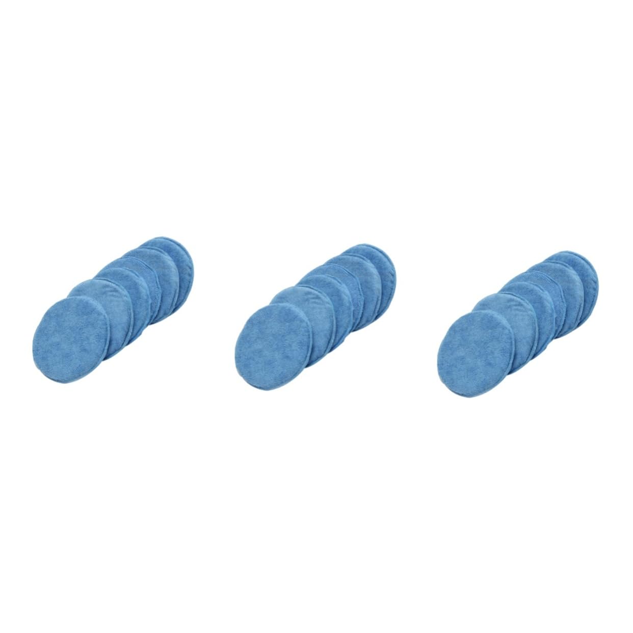 PartyKindom 3sets Car Detailing Set 5 Inch Waxing Polish Sponges Large Cleaning Sponges for Car Double-Sided Wax Pad 6pcs*3