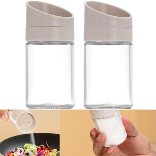 Dispensador integrado de salero de 100 ml, Smavles 2Pcs Salero y Pimentero Individual Transparente a Prueba de Polvo Saliera para Mesa Juego Salero y Pimentero Dispensador integrado de salero de 100 ml, Smavles 2Pcs Salero y Pimentero Individual Transparente a Prueba de Polvo Saliera para Mesa Juego Salero y Pimentero