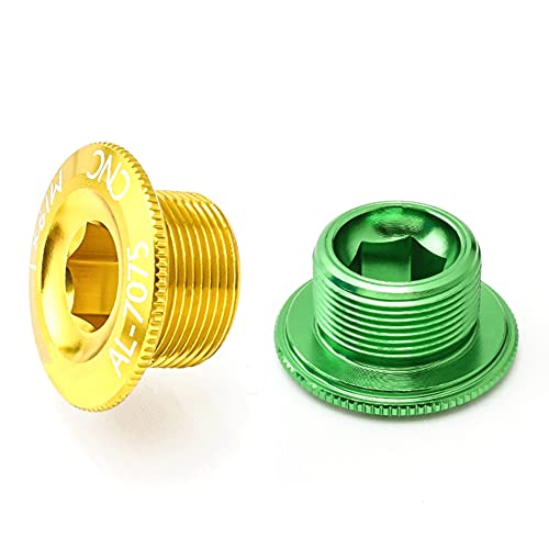 Emvanv Bike Crank Bolts, Practical M19 Cycling Cranket Screws Crank Fixing Bolt, Durable Bottom Aluminum Alloy Crankset Nut Cove-R Cap #TOP6