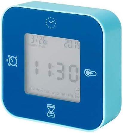 Amazon Co Jp ｉｋｅａ イケア Klockis 時計 温度計 アラーム タイマー ブルー 704 699 56 ホーム キッチン