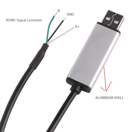 Câble convertisseur USB vers série RS485 FT232RL avec connecteur 3 broches dénudé en aluminium