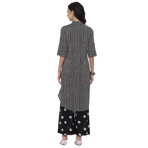 Image of BIBA Women Cambric Straight Printed Suit Set