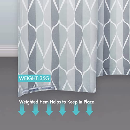 Gelbchu Grey Fabric Shower Curtain, Waterproof Design And Polyester, Quick-Drying, Weighted Hem, Shower Curtains Set For Bathroom W 72 X H 72, Durable And Washable With 12 Hooks #TOP3