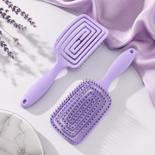Image of Premium 3D Detangling Hair Brush for Women & Men- Anti Hair Fall Comb for Curly, Wavy & Straight Hair | Hair Straightening Brush, Wet & Dry Styling Brush | Scalp Massager, Frizz Control & Tangle Free Grooming Brush (PACK OF 1)