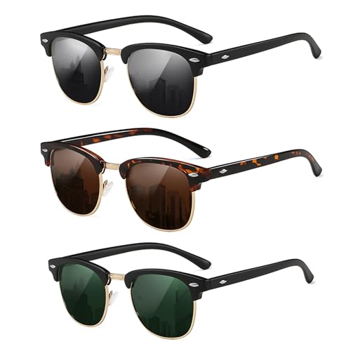 Trendy Vintage Round Polarized Sunglasses UV400 Protection — Classic Retro Designer Style Metal Eyewear