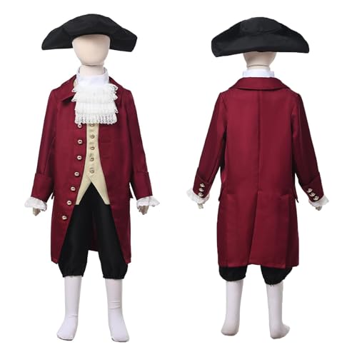 Image of BPURB Rococo Boy Colonial Costume Patriotic Boy Costume Deluxe Thomas Jefferson George Washington Alexander Hamilton Costume