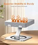 Zewwen Laptop Stand for Desk, Ergonomic Adjustable Foldable Computer Stand with Heat-Vent, Aluminium Alloy Laptop Riser Compatible with MacBook Air, Pro, Dell XPS, Samsung, 10”-16"
