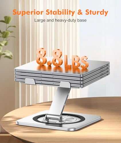 Riwuct B20 Laptop Stand With 360° Swivel Base, Adjustable Laptop Riser Holder thumb #2