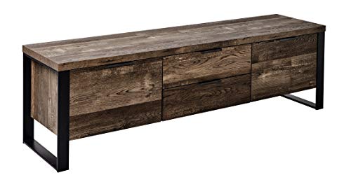 Marque Amazon - Movian Ems - Meuble TV moderne pour téléviseurs jusqu'à 60'', 152,4 x 39,5 x 45 cm, effet chêne vieilli