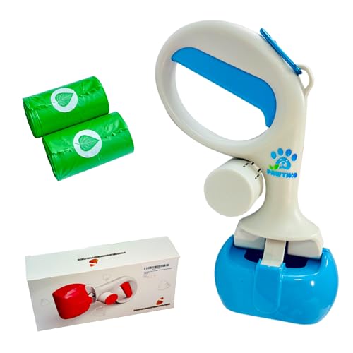 Dog Pooper Scooper with Bag Holder – Portable, One-Handed Pet Was...