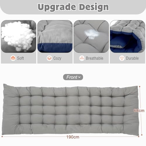 MOPHOTO Tumbona, tumbonas plegables para jardín con colchón, respaldo ajustable y reposapiernas, tumbona plegable portátil para interiores y exteriores para bronceado solar, perfecta para piscina, - imagen 3