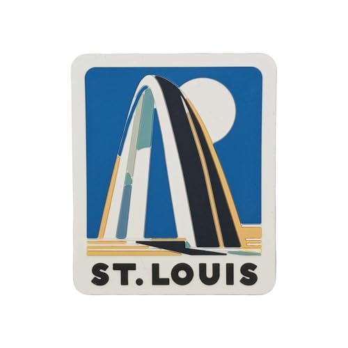 Imán decorativo Vagabond Heart St. Louis rectangular PVC miniatura 1