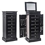 Vasitelan Large Standing Jewelry Armoire Cabinet Chest with with 7 Drawers,Jewelry Box Storage Organizer with Top Flip Mirror - Image 3
