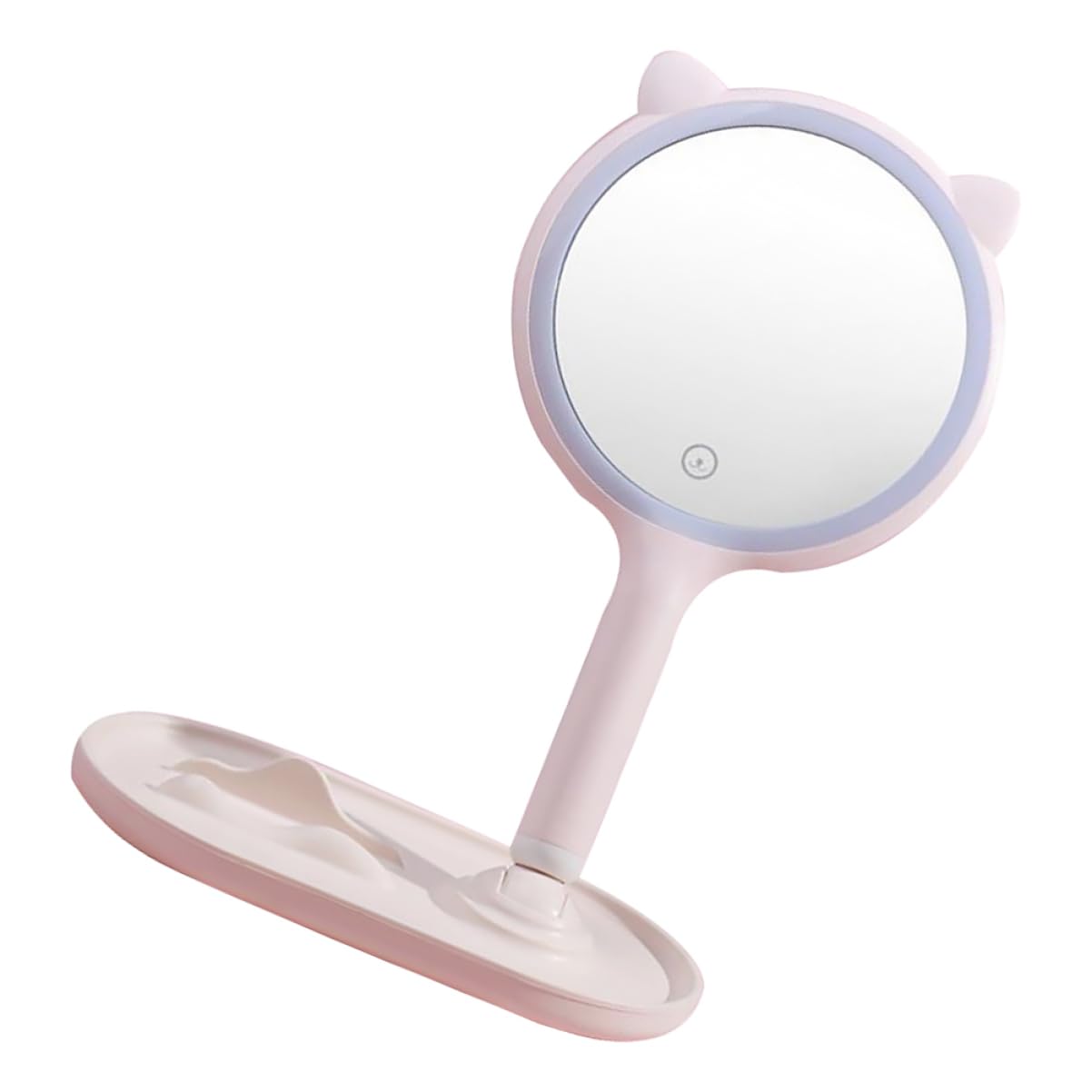 Miroir de maquillage LED portatif avec plateau : l'éclairage beauté parfait pour votre bureau