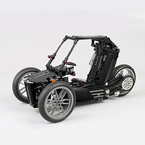 Technic RC Sport Auto Ziegelsteine Modell Für Drei Rädern Motorrad, 543 Stücke MOC Racing Auto Bausteine Kompatibel Mit…