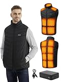 Cosy Life Heated Vest for Men with 20000mAh Battery Pack and 15 Heating Zones, Up to 11 Hours of Heat, Lightweight for Hunting, Hiking & Golf