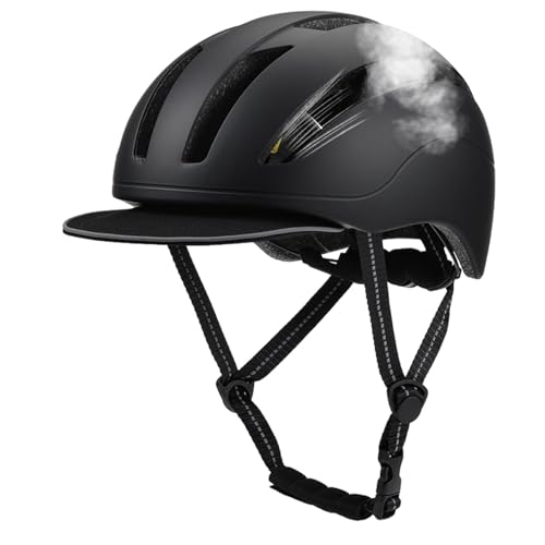 Casco de patinaje ajustable para mujer y ciclismo urbano en color negro