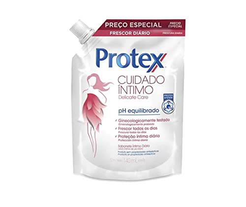 Sabonete Íntimo Líquido Protex Cuidado Íntimo Delicate Care 140ml Refil