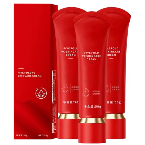 Crema Quíntuple VC Para El Cuidado De La Piel, Crema Tonificante Con Vitamina C, Corrector Hidratante E Iluminador, Suavizante Y Tonificante Para Todo Tipo De Piel (3pcs)