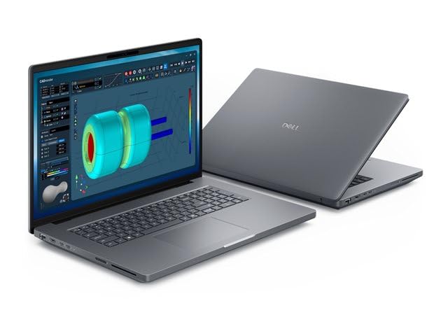 Image of Dell Pro Max 18 Plus 18 inch QHD+ Workstation Laptop, Intel Core Ultra 7-265HX, 32GB RAM, 1TB NVMe SSD, NVIDIA RTX PRO 1000 Blackwell 8GB GDDR7, Thunderbolt 5, HDMI, Wi-Fi 7, Windows 11 Pro, Magnetite