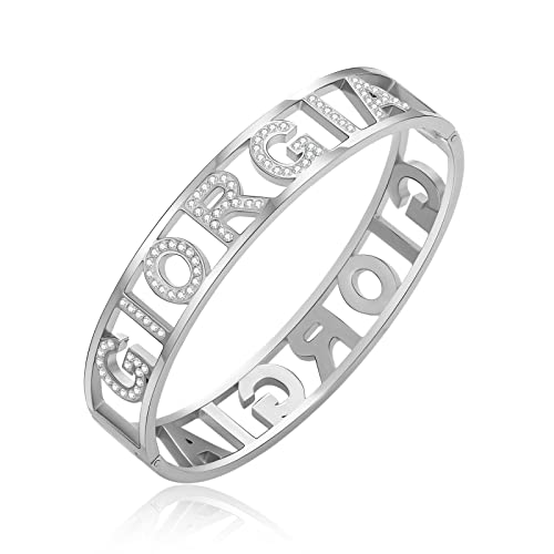 Bracelet fille cadeau idéal avec lettres en cristal étincelant