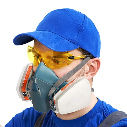 Zelbuck Dustproof Face Cover Set Professional Reusable Half Facepiece Cover