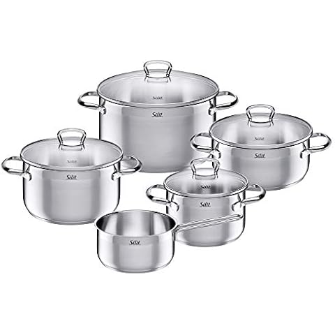 Silit Toskana 5-Piece Pot Set with Glass Lids Cover