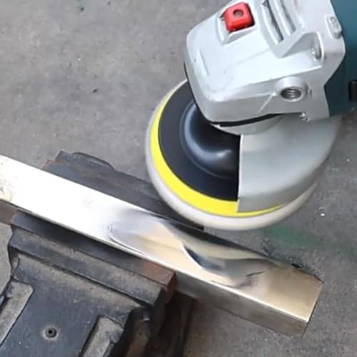 Junlixn JUN180 6 Inch Wool Polishing Pads, 5Pcs Wool Felt Polishing Pad Buffing Wheels Flocking Hook & Loop Back thumb #5