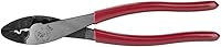 Klein Tools 1005 Crimping & Cutting Tool - Made in USA, 10-22 AWG Insulated/Non-Insulated Terminals, Tapered Nose for Tight Spaces