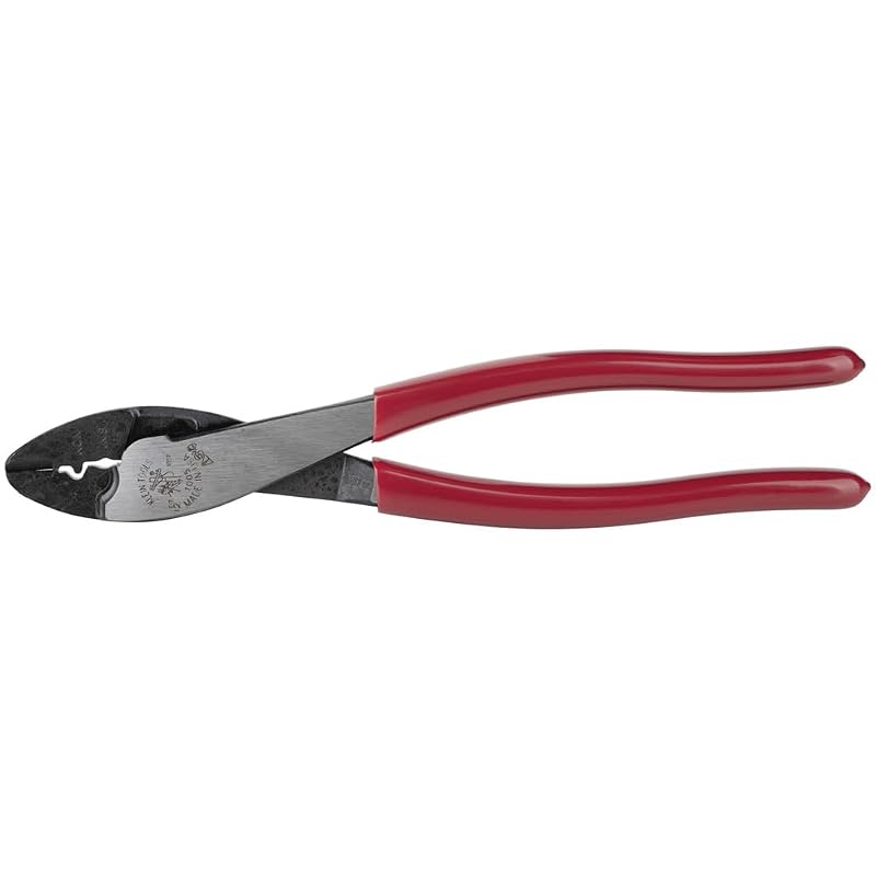 Alicate de Corte e Crimpagem KLEIN TOOLS 1005 para Terminais 10–22 AWG, com Bico Cônico e Cabo Emborrachado