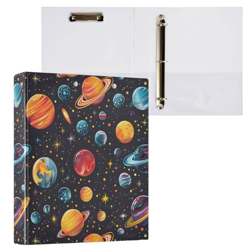 Classeur à 3 Anneaux, Style Chat Galaxie Antique Égypte Antique, Peut Contenir 200 Feuilles De Rangement Pour Femmes, Hommes, Fournitures Scolaires Et De Bureau