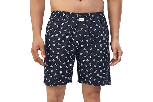Image of Nermosa Men's 100% Cotton Boxer Shorts - Soft, Breathable, All-Day Comfort (Pack of 3)