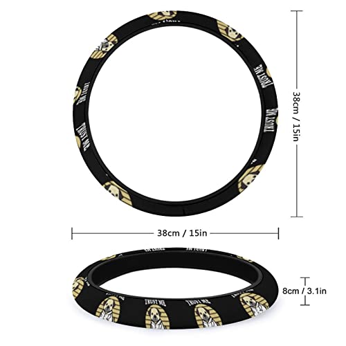 Trust Me I Am Dogtor Lenkradbezug Lenkrad Zubehör Auto Dekor mit Druck Anti-Rutsch Schweißabsorption Universal 15 Zoll