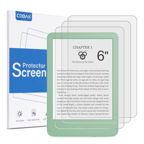 Listado de para la pantalla - 5 favoritos. 41 CoBak - Lote de 3 protectores de pantalla mate antirreflejos para Kindle 6' 2024 y 2022 (11.ª generación) Kobo Nia y PocketBook - Película PET de alta claridad, resistente a las...