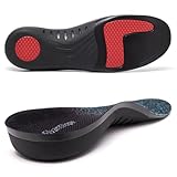 Plantar Fasciitis Insoles for Men Women, 220+ lbs Heavy Duty Support Pain Relief Orthotics, High Arch Support for Pain Relief, Flat Feet Orthotic Insert, Work Boot Shoe Insole, Fit Standing All Day