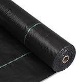 MLZPU 4ftx100ft Weed Barrier Landscape Fabric Heavy Duty, Weed Gardening Ground Cover Mat, Weed Control Garden Cloth, Woven Geotextile Fabric for Underlayment, Commercial Driveway Fabric, Black