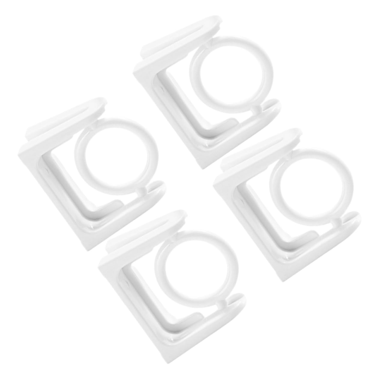 Zerodeko 5 Ensembles Crochet Rond Tringle À Rideau Magnétique Filet Filtrer Double Supports De Tringle À Rideaux sans Perçage Porte-canaux De Rideau De Plastique Blanche 4 Pièces * 5