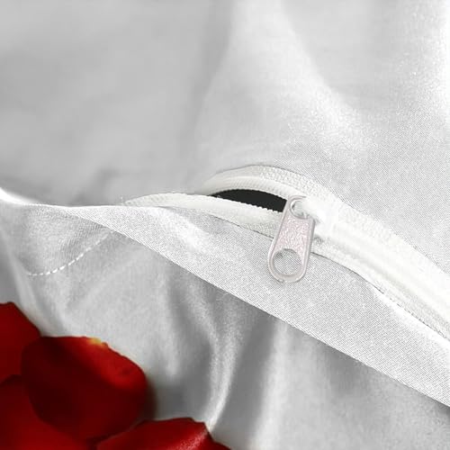 Housse de couette Saint-Valentin avec roses 3D le cadeau idéal pour le confort des couples - 8