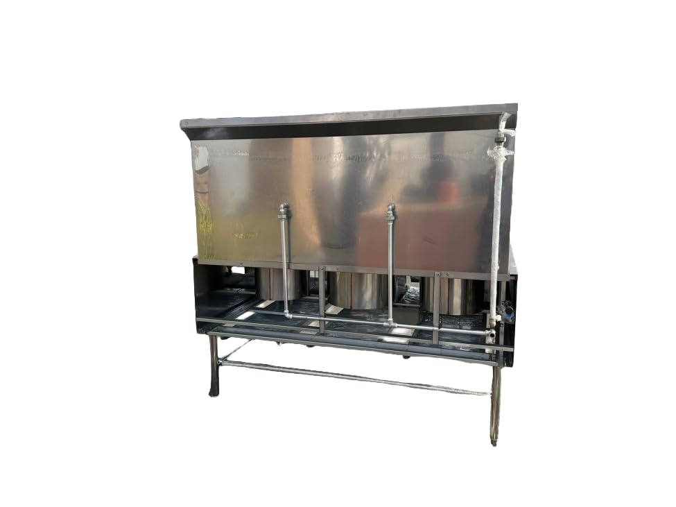 Commercial Chinese Wok Range, 3-Hole Gas Stove with 42-Inch Cooking Surface, Natural Gas/Propane Compatible, Stainless Steel Construction TC-W3L1 ETL