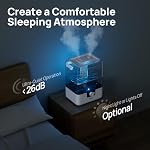 CHIVALZ Humidifiers for Bedroom Large Room, 6L Cool Mist Top Fill Humidifier with Essential Oil Diffuser, 26dB Quiet Ultrasonic Humidifier for Baby Nursery Plants, 50H Runtime Night Light 1 Pack White - Image 4