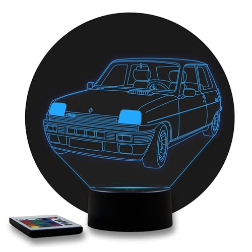 Veilleuse LED RGB R5 Alpine Turbo - Lampe illusion 3D pour illuminer la chambre d'un fan d'auto